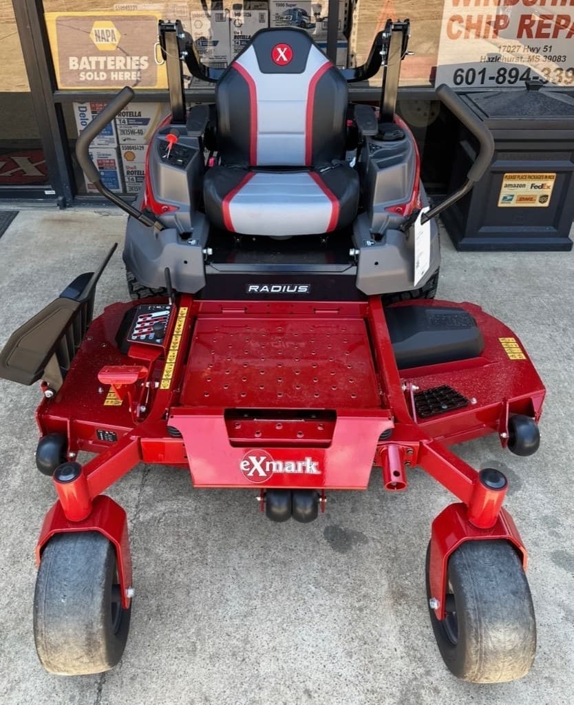 Exmark Radius zero-turn mower outside Hazlehurst Tire Company